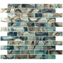 Load image into Gallery viewer, 2&quot; X 6&quot; Night Sky Green Glass Subway Brick Mosaic Wall Tile (9.7SQ FT/CTN)