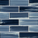 Load image into Gallery viewer, 2&quot; X 6&quot; Oceania Azul Blue Glass Subway Brick Mosaic Wall Tile (9.8SQ FT/CTN)