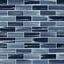 Load image into Gallery viewer, 2&quot; X 6&quot; Oceania Azul Blue Glass Subway Brick Mosaic Wall Tile (9.8SQ FT/CTN)