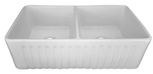 Load image into Gallery viewer, Apron Farmhouse 33-1/4in. x 18in. x 10 in. Double Bowl Kitchen Sink in White