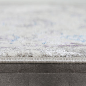 Talia-774 Area Rugs Rectangle Lavender Leaf 5-X-7