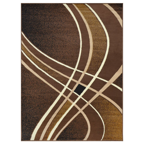 Contempo 42 Area Rugs Chocolate Rectangle 5-X-7