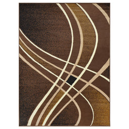 Contempo 42 Area Rugs Chocolate Rectangle 5-X-7