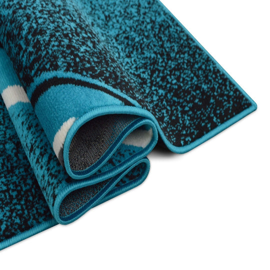 Contempo-42 Area Rugs Runner Turquoise 8-X-11