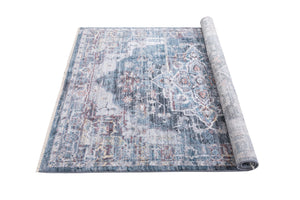 Ashton-570 Area Rugs Rectangle Teal 5-X-7