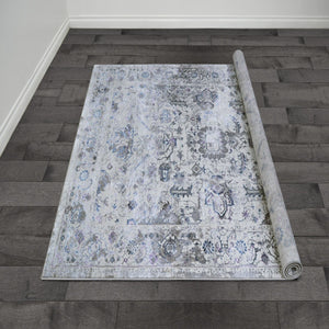 Talia-774 Area Rugs Rectangle Lavender Leaf 5-X-7