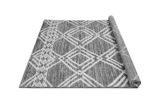 Linq 822 Area Rugs Ivory Dark Grey Rectangle 5-X-7