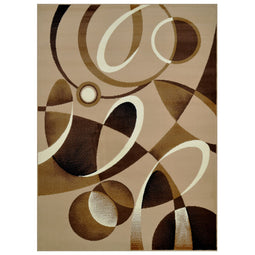 Contempo-45 Area Rugs Rectangle Latte 5-X-7