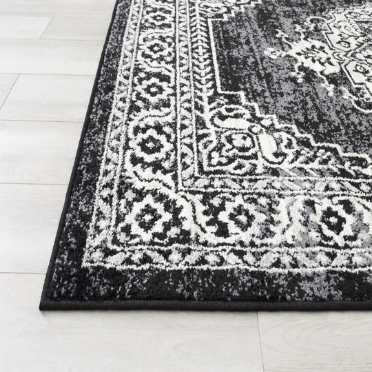 Ibiza-180 Area Rugs Black Rectangle 5-X-7