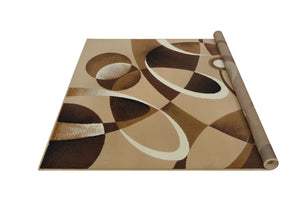Contempo-45 Area Rugs Rectangle Latte 5-X-7