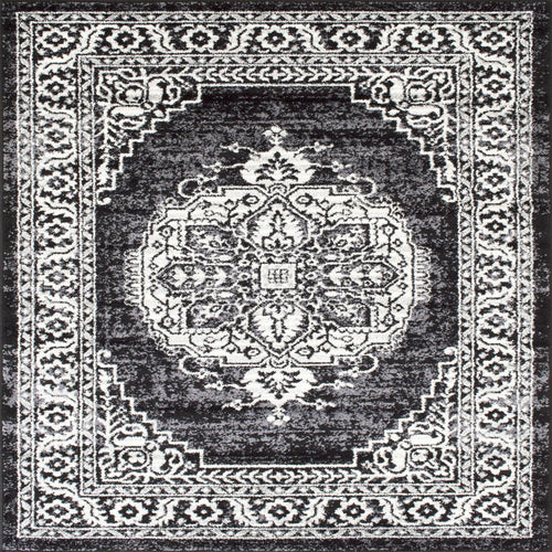 Ibiza-180 Area Rugs Black Rectangle 5-X-7