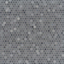 Load image into Gallery viewer, 12&quot; X 12&quot; Penny Round Grigio Mix Glossy Darkn Gray Porcelain Mosaic Sheet (14.4SQ FT/CTN)