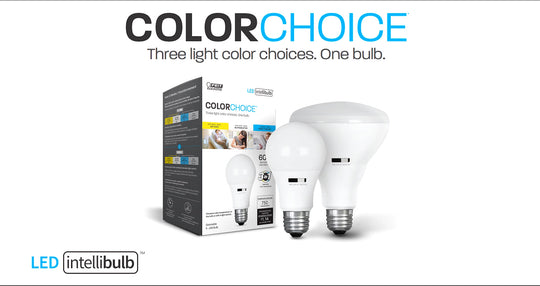 A19 LED Lights Bulbs, 60, E26, IntelliBulb Color Choice, 3 color temperatures