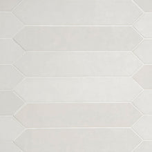 Load image into Gallery viewer, 2.5&quot; X 13&quot; Renzo Dove Picket Soft Creamy White Glossy Ceramic Wall Tile (12.21SQ FT/CTN)