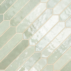 2.5" X 13" Renzo Jade Picket Soft Glossy Green Ceramic Wall Tile (12.21SQ FT/CTN)