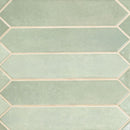 Load image into Gallery viewer, 2.5&quot; X 13&quot; Renzo Jade Picket Soft Glossy Green Ceramic Wall Tile (12.21SQ FT/CTN)