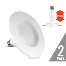 Load image into Gallery viewer, LED 4 Inch InstaTrim Retrofit Kit, Medium Base, LED Downlight 2 Pack
