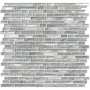 Load image into Gallery viewer, 12&quot; X 12&quot; Silver Canvas Interlocking Light Gray Backsplash Linear Mosaic Sheet (9.7SQ FT/CTN)