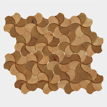 Load image into Gallery viewer, 12&quot; x 10&quot; x 0.59 mm Stereo Pinwheel Wood Mosaic Tile (8.82 sq.ft/ctn)