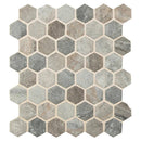 Load image into Gallery viewer, 2&quot; X 2&quot; Hexagon Stonella Light Gray Glass Mosaic Tile (14.7SQ FT/CTN)