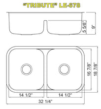 Load image into Gallery viewer, Leonet Tribute 50/50 Double Bowl Stainless Steel Kitchen Sink