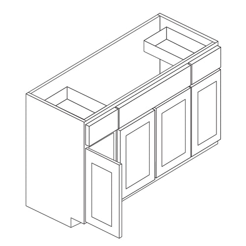 Luxor Espresso - -Single Door Base Vanity Cabinet | 54