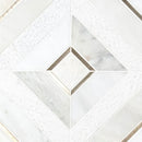 Load image into Gallery viewer, 12&quot; X 12&quot; Verona Gold Pattern Warm White Mosaic Wall Tile (9.8SQ FT/CTN)