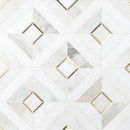 Load image into Gallery viewer, 12&quot; X 12&quot; Verona Gold Pattern Warm White Mosaic Wall Tile (9.8SQ FT/CTN)