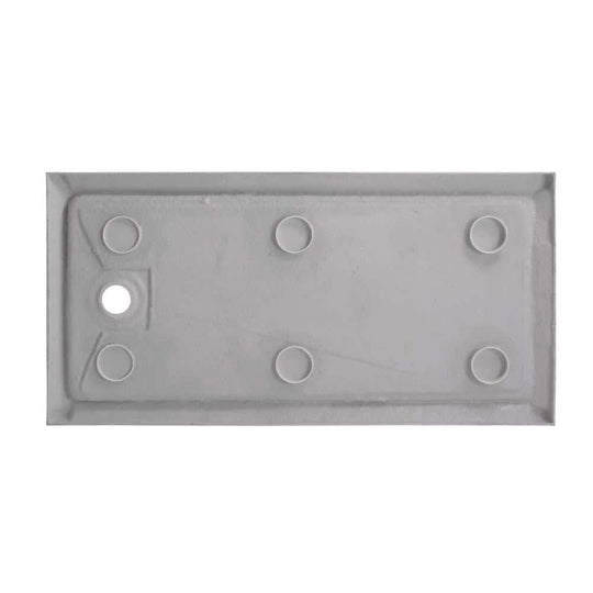 60" x 30" Rectangular Shower Base In White With Single Threshold