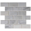 Load image into Gallery viewer, 2&quot; X 4&quot; Greecian White Polished and Beveled Marble Mosaic Tile (10SQ FT/CTN)
